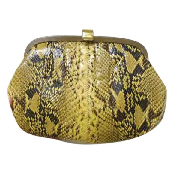 🐍 Snake print clutch vintage  🐍 - Picture 1 of 2